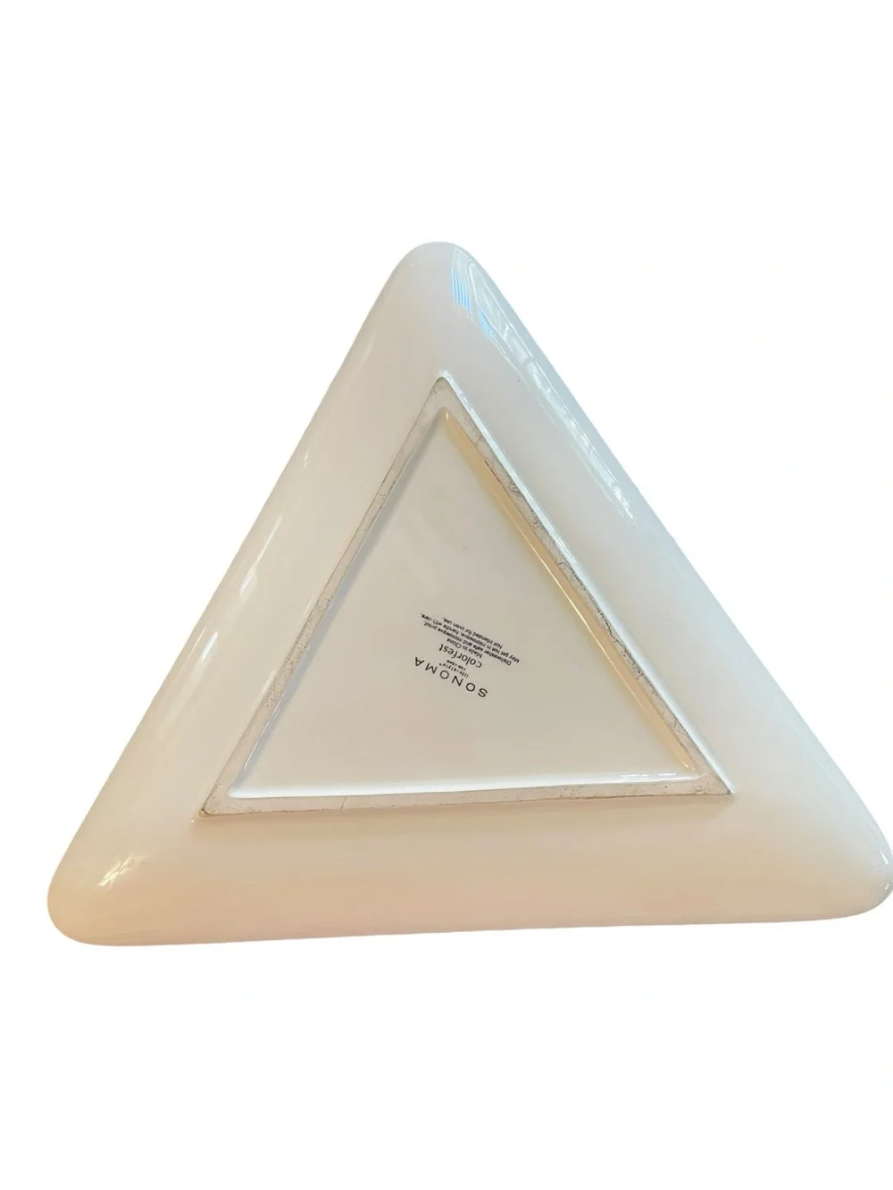 Sonoma Colorfest Triangular Ceramic Serving Platter Colorful Artsy